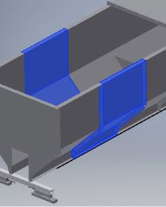 Raw material weight extension section 1m H:1000; B:1100
